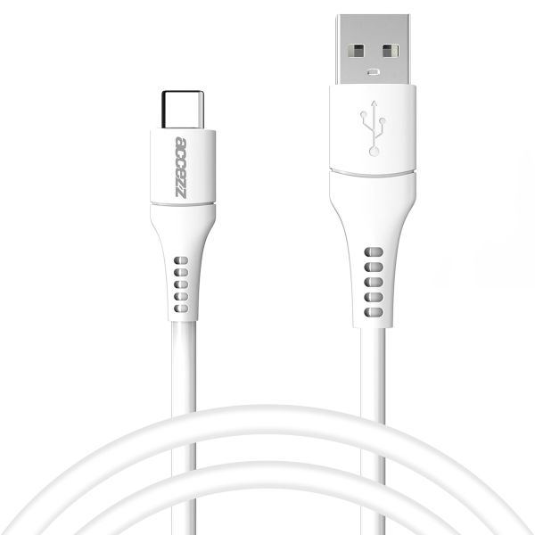 Accezz USB-C naar USB kabel - 1 meter - Wit / Weiß / White