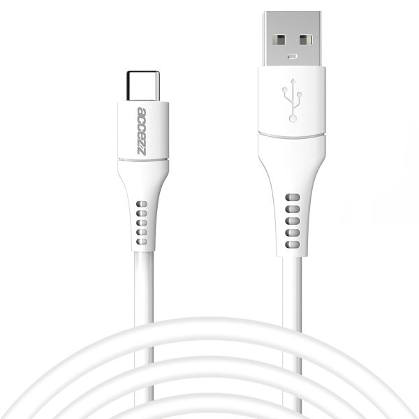 Accezz USB-C naar USB kabel - 2 meter - Wit / Weiß / White