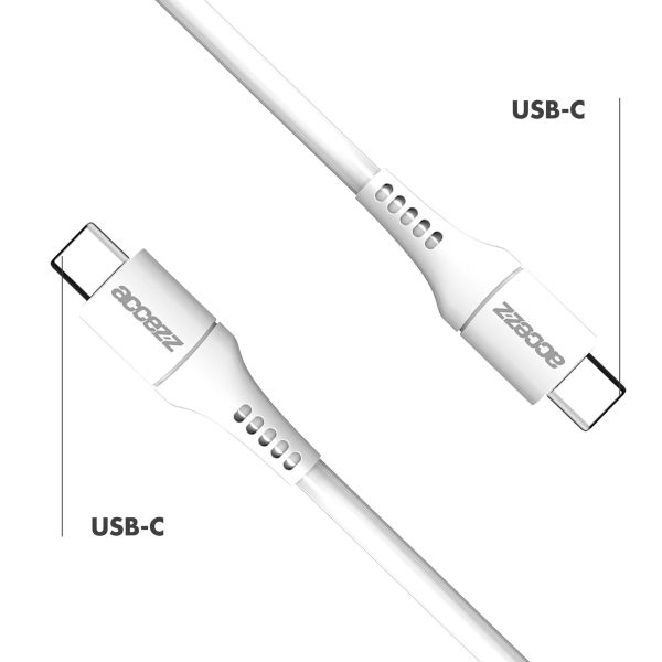 Accezz USB-C naar USB-C kabel - 2 meter - Wit / Weiß / White