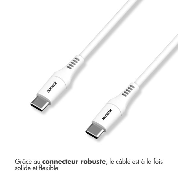Accezz USB-C naar USB-C kabel - 2 meter - Wit / Weiß / White