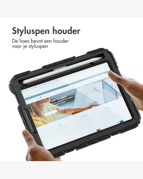 Accezz Rugged Backcover met schouderstrap iPad mini 6 - Zwart / Schwarz / Black