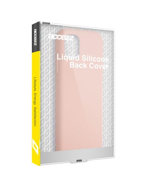 Accezz Liquid Silicone Backcover iPhone 15 Pro - Roze / Rosa / Pink