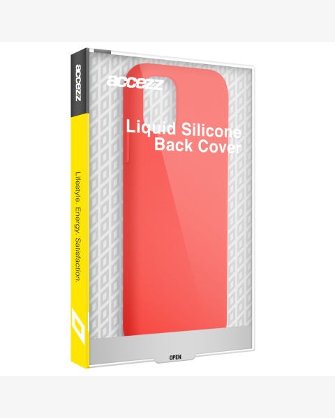 Accezz Liquid Silicone Backcover iPhone 15 Plus - Rood / Rot / Red