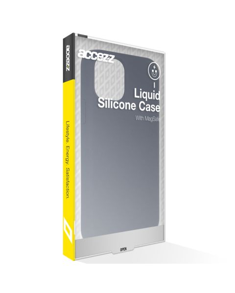 Accezz Liquid Silicone Backcover met MagSafe iPhone 15 Pro - Donkerblauw / Dunkelblau  / Dark blue