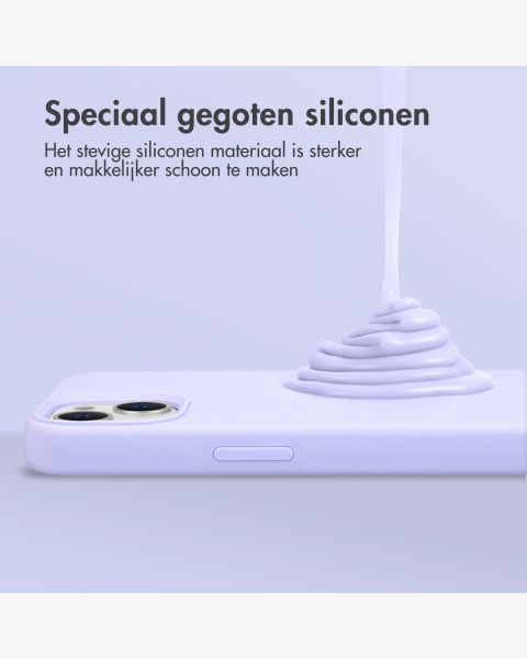 Accezz Liquid Silicone Backcover met MagSafe iPhone 15 Plus - Paars / Violett  / Purple