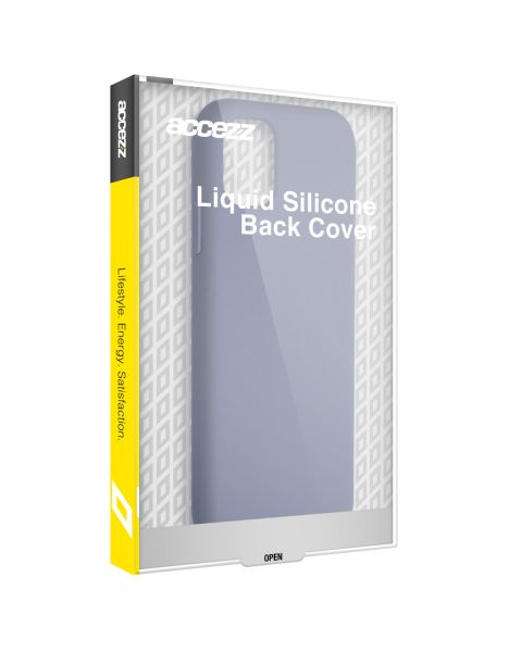 Accezz Liquid Silicone Backcover met MagSafe iPhone 15 Pro Max - Lavender Grey