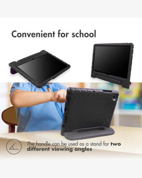 Accezz Kidsproof Backcover met handvat Samsung Galaxy Tab S9 / Tab S9 FE - Zwart / Schwarz / Black