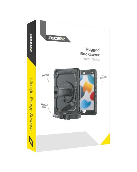 Accezz Rugged Backcover met schouderstrap Samsung Galaxy Tab S9 - Zwart / Schwarz / Black