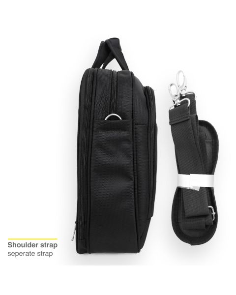 Accezz Classic Series Laptop Bag - Laptoptas - Geschikt voor laptops tot 17.3 inch - Zwart / Schwarz / Black