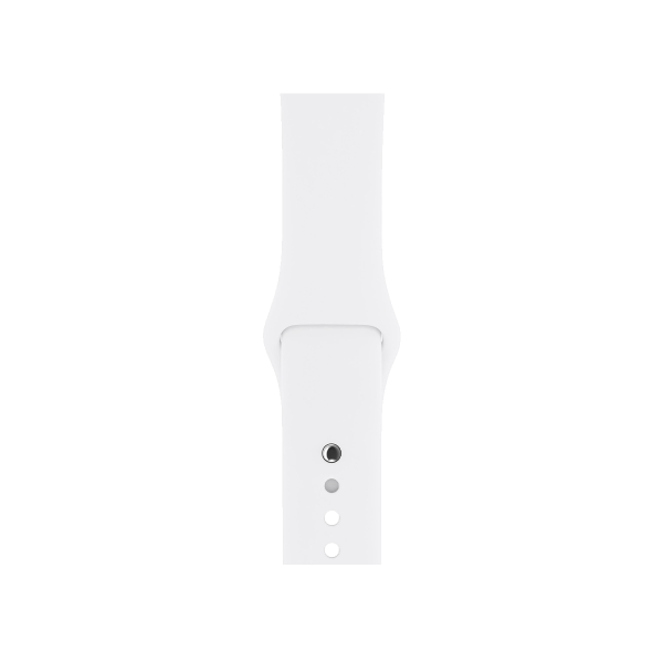 Refurbished Apple Watch Series 3 | 38mm | Aluminum Case Silver | White Sport Band | GPS | WiFi + 4G