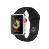 Refurbished Apple Watch Series 3 | 38mm | Aluminum Case Silver | Black Sport Band | GPS | WiFi + 4G