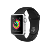 Refurbished Apple Watch Series 3 | 38mm | Aluminum Case Silver | Black Sport Band | GPS | WiFi