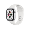 Refurbished Apple Watch Series SE | 40mm | Aluminum Case Silver | White Sport Band | GPS | WiFi + 4G