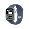 Refurbished Apple Watch Series 10 | 42mm | Aluminum Case Silver | S/M Blue Sport Band | GPS | WiFi