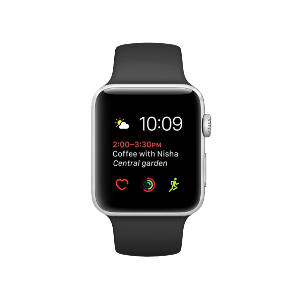 Refurbished Apple Watch Series 2 | 42mm | Aluminium Case Silver | Black Sport Band | GPS | WiFi