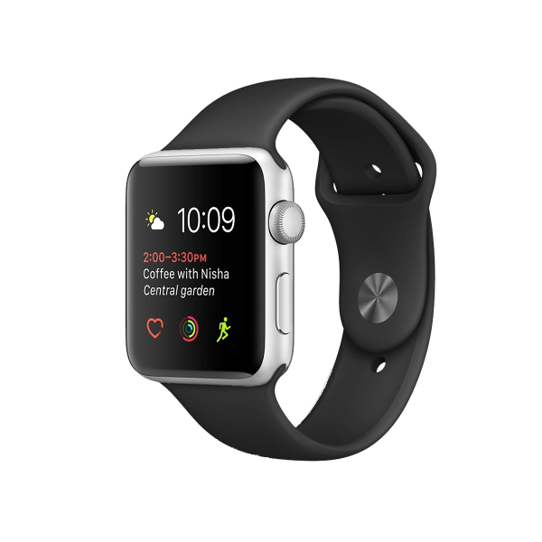 Refurbished Apple Watch Series 2 | 42mm | Aluminium Case Silver | Black Sport Band | GPS | WiFi