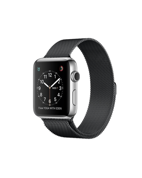 Refurbished Apple Watch Series 2 | 42mm | Stainless Steel Case Silver | Black Sport Band | GPS | WiFi