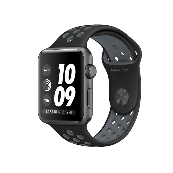 Refurbished Apple Watch Series 2 | 42mm | Aluminum Case Space Gray | Black Sport Band | Nike+ | GPS | WiFi