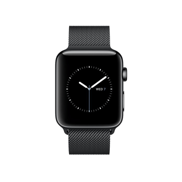 Refurbished Apple Watch Series 2 | 42mm | Stainless Steel Case Black | Black Sport Band | GPS | WiFi