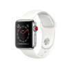 Refurbished Apple Watch Series 3 | 38mm | Stainless Steel Case Silver | White Sport Band | GPS | WiFi + 4G