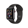 Refurbished Apple Watch Series 4 | 40mm | Stainless Steel Case Black | Black Sport Band | GPS | WiFi + 4G