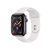 Refurbished Apple Watch Series 4 | 44mm | Aluminum Case Space Gray | White Sport Band | GPS | WiFi