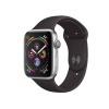 Refurbished Apple Watch Series 4 | 44mm | Aluminum Case Silver | Black Sport Band | GPS | WiFi