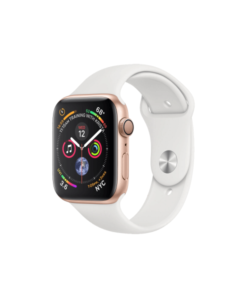 Refurbished Apple Watch Series 4 | 44mm | Aluminum Case Gold | White Sport Band | GPS | WiFi