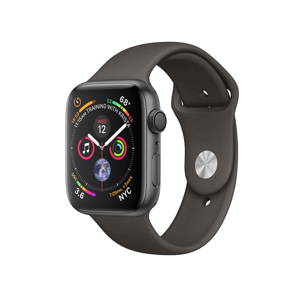 Refurbished Apple Watch Series 4 | 44mm | Aluminum Case Space Gray | Cocoa Sport Band | GPS | WiFi + 4G
