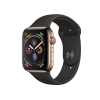 Refurbished Apple Watch Series 4 | 44mm | Stainless Steel Case Gold | Black Sport Band | GPS | WiFi + 4G