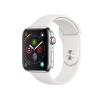 Refurbished Apple Watch Series 4 | 44mm | Stainless Steel Case Silver | White Sport Band | GPS | WiFi + 4G