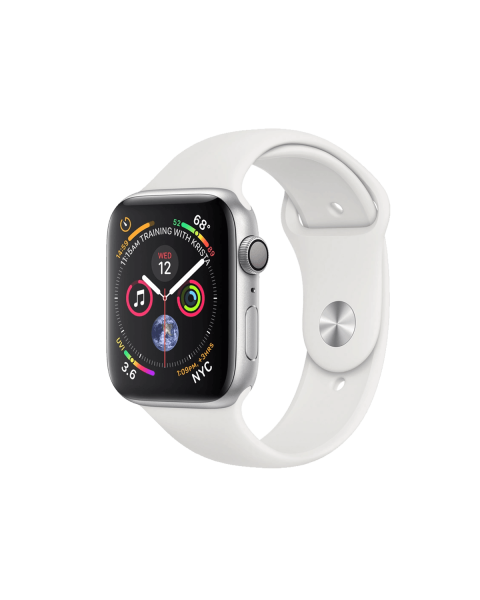 Refurbished Apple Watch Series 4 | 44mm | Aluminium Case Silver | White Sport Band | GPS | WiFi + 4G