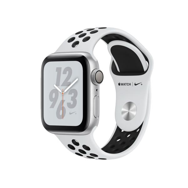 Refurbished Apple Watch Series 4 | 44mm | Aluminum Case Silver | White Sport Band | Nike+ | GPS | WiFi