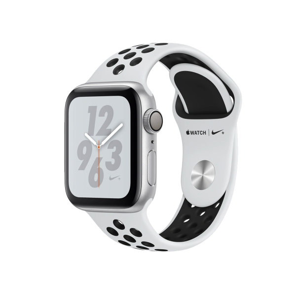 Refurbished Apple Watch Series 4 | 40mm | Aluminum Case Silver | White Sport Band | Nike+ | GPS | WiFi