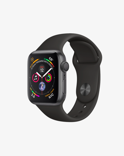Refurbished Apple Watch Series 4 | 44mm | Aluminum Case Space Gray | Black Sport Band | GPS | WiFi + 4G