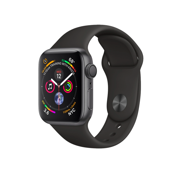 Refurbished Apple Watch Series 4 | 40mm | Aluminum Case Space Gray | Black Sport Band | GPS | WiFi