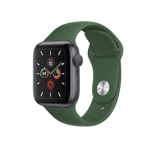 Refurbished Apple Watch Series 5 | 40mm | Aluminum Case Space Gray | Green Sport Band | GPS | WiFi