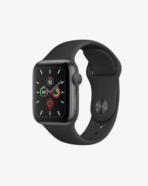 Refurbished Apple Watch Series 5 | 40mm | Aluminum Case Space Gray | Black Sport Band | GPS | WiFi + 4G