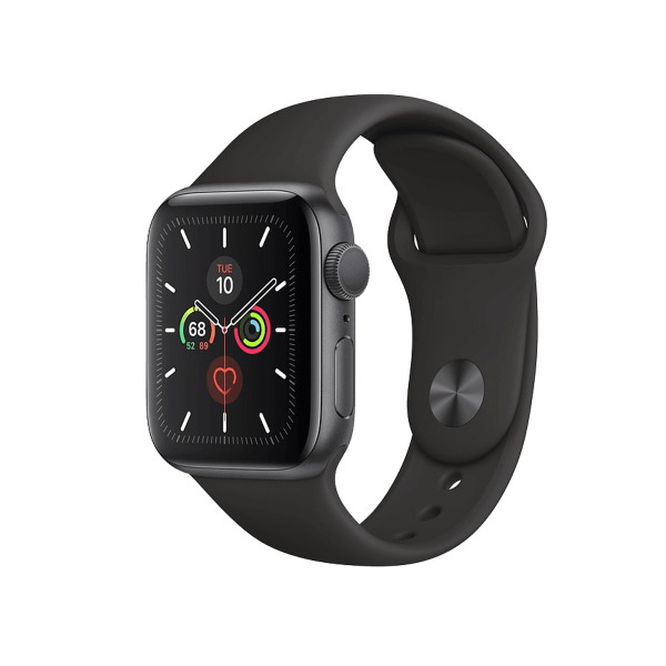 Refurbished Apple Watch Series 5 | 40mm | Aluminum Case Space Gray | Black Sport Band | GPS | WiFi + 4G