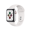 Refurbished Apple Watch Series 5 | 40mm | Stainless Steel Case Silver | White Sport Band | GPS | WiFi + 4G