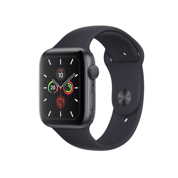 Refurbished Apple Watch Series 5 | 44mm | Aluminum Case Space Gray | Midnight Blue Sport Band | GPS | WiFi