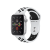 Refurbished Apple Watch Series 5 | 44mm | Aluminum Case Silver | White/Black Nike Sport Band | GPS | WiFi + 4G