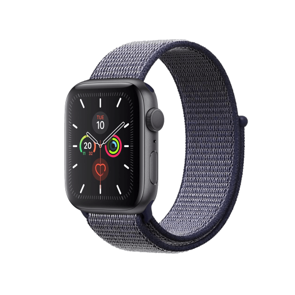 Refurbished Apple Watch Series 5 | 44mm | Aluminum Case Space Gray | Blue sport run | GPS | WiFi + 4G