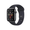 Refurbished Apple Watch Series 5 | 44mm | Aluminum Case Space Gray | Midnight Blue Sport Band | GPS | WiFi + 4G