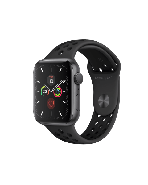 Refurbished Apple Watch Series 5 | 44mm | Aluminium Case Space Gray | Black Nike Sport Band | GPS | WiFi + 4G