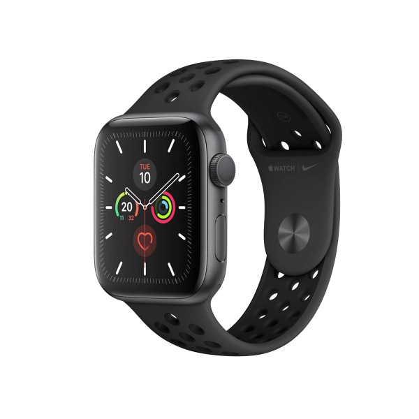 Refurbished Apple Watch Series 5 | 44mm | Aluminium Case Space Gray | Black Nike Sport Band | GPS | WiFi + 4G