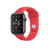 Refurbished Apple Watch Series 5 | 44mm | Aluminum Case Space Gray | Red sports band | GPS | WiFi
