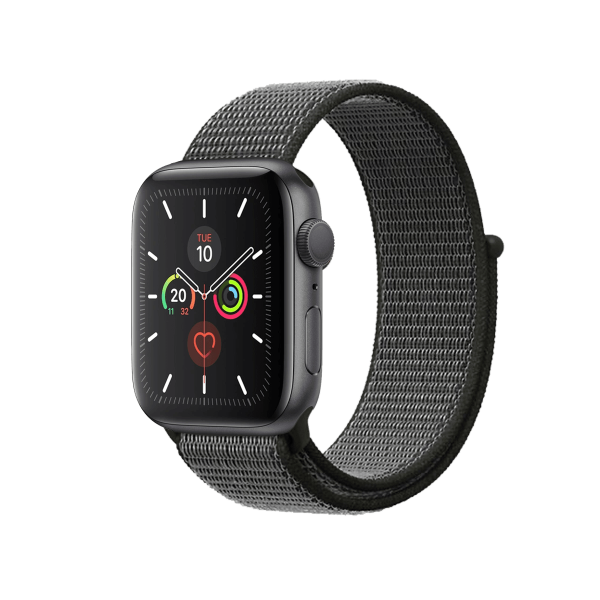 Refurbished Apple Watch Series 5 | 44mm | Aluminum Case Space Gray | Black sport loop | GPS | WiFi