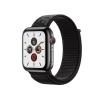 Refurbished Apple Watch Series 5 | 44mm | Stainless Steel Case Black | Black Nike sport loop | GPS | WiFi + 4G