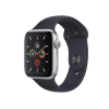 Refurbished Apple Watch Series 5 | 44mm | Aluminum Case Silver | Midnight Blue Sport Band | GPS | WiFi + 4G